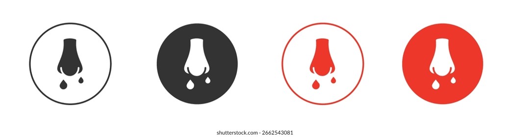 Icono de la nariz que gotea para el logotipo, símbolo de la muestra del Vector para el diseño