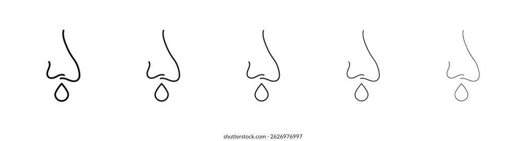 Runny nose icon Simple thin line flat symbol
