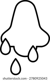 Runny Nose Icon Vector Element line icon design vector icons