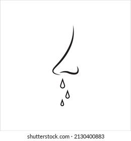 runny nose icon vector illustration