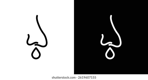 Runny nose icon Vector symbol in trendy flat style