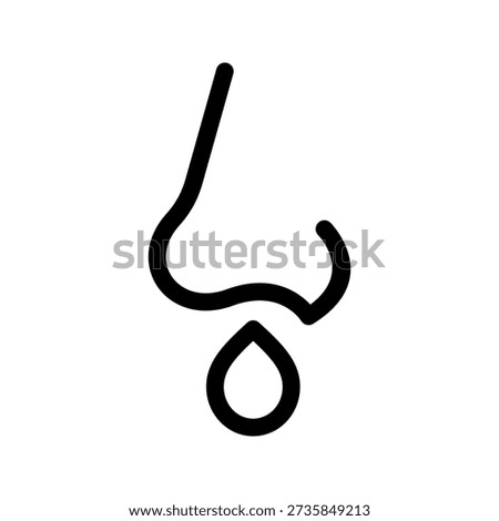 Runny Nose Icon Vector Symbol Design Illustration