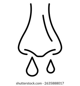 Runny Nose Vector Icon for Health Awareness