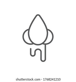 Runny nose vector icon symbol isolated on white background