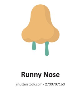 Runny Nose Vector Icon, das leicht geändert oder bearbeitet werden kann

