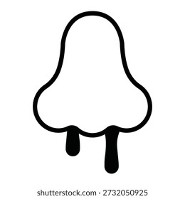 Runny Nose Vector Icon, das leicht geändert oder bearbeitet werden kann

