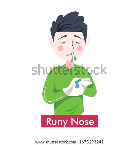 Runny Nose Vector illustration corona disase