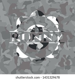 Runny on grey camouflage texture