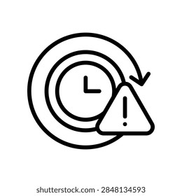 Runtime Error Icon Outline Vector Illustration