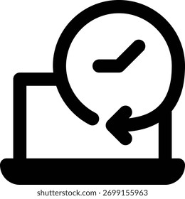 Runtime, Running Time, Real Time Outline Icon