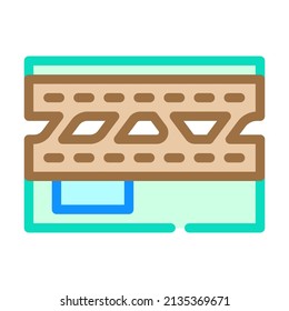 runway airport color icon vector. runway airport sign. isolated symbol illustration