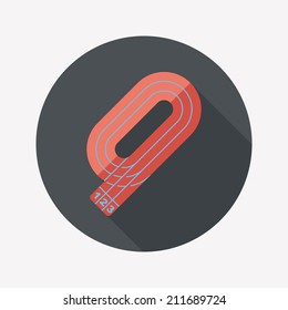 runway flat icon with long shadow,eps10