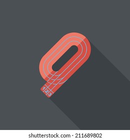 runway flat icon with long shadow,eps10