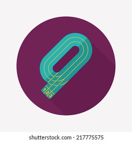 runway flat icon with long shadow,eps10