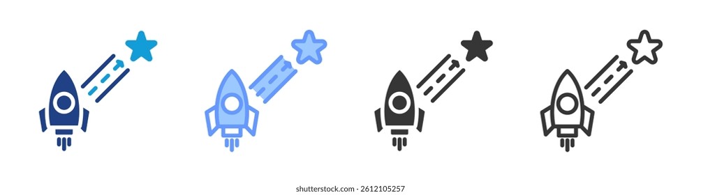 Runway icon set multiple style collection