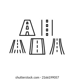 Runway Icon Set Vector Symbol Design Illustration
