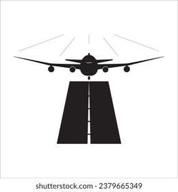 RUNWAY ICON VECTOR ILLUSTRATION SYMBOL DESIGN