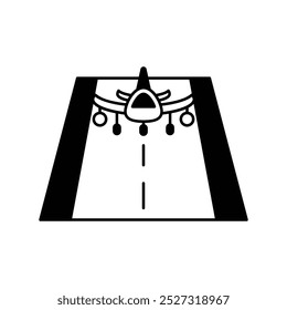 Laufsteg-Symbol auf weißem Hintergrund, Vektorgrafik