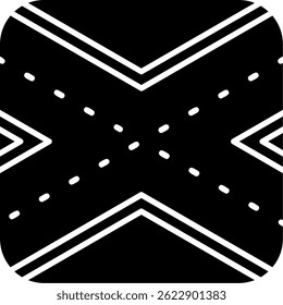 Runway Line vector Icon Design