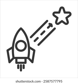 Runway Outline Icon Vector Illustration