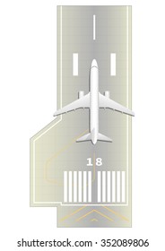 Runway.  Top view. Vector illustration. EPS 10, opacity