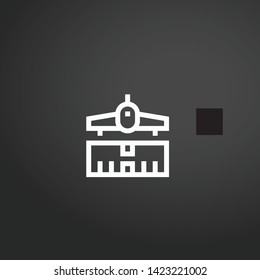 Runway vector icon. Runway concept stroke symbol design. Thin graphic elements vector illustration, outline pattern for your web site design, logo, UI. EPS 10.