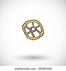 Ruote. Hand-drawn cartoon italian pasta icon. Doodle drawing. Vector illustration. 