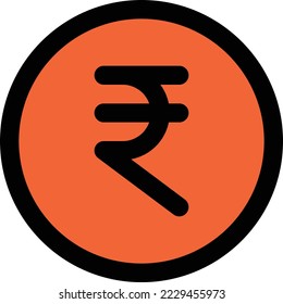 Rupee Coin Icon, Money Theme