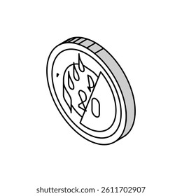 rupee coin isometric icon vector. rupee coin sign. isolated symbol illustration