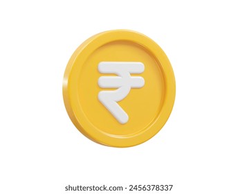 Rupee currency icon 3d rendering rupee icon illustration