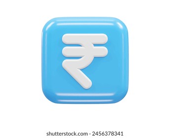 Rupee currency icon 3d rendering rupee icon illustration