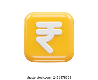 Rupee currency icon 3d rendering rupee icon illustration