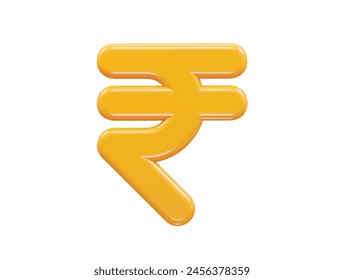 Rupee currency icon 3d rendering rupee icon illustration