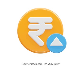 Rupee currency icon 3d rendering rupee icon illustration