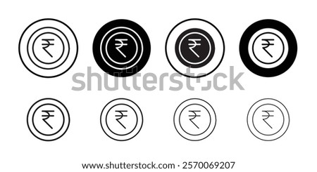 rupee currency icon Outline vector for web ui