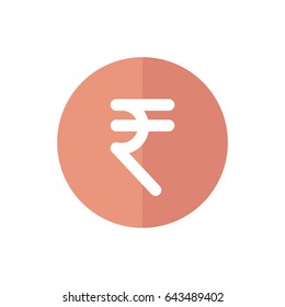 Rupee currency Icon in trendy flat style isolated on white background. Award symbol for your web site design, logo, app, UI. Vector illustration, EPS10.