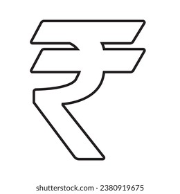 Diseño de ilustración vectorial de icono de moneda de rupia