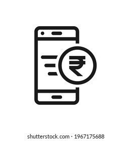 Rupee Currency Sign Mobile Phone Fast Stock Vector (Royalty Free ...