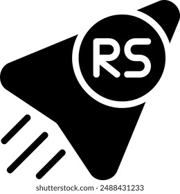 rupee glyph icon illustration vector