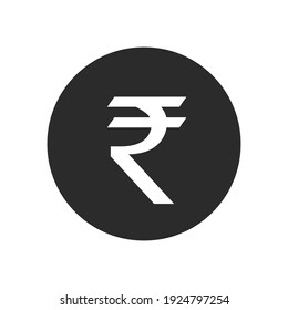 Rupee glyph icon. Simple solid style, rupee symbol. Bank, money cash business concept. Vector illustration isolated on white background. EPS 10.