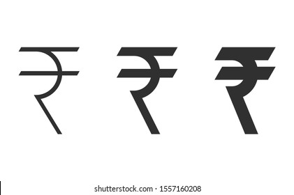 Rupee Icon Symbol In Light Medium And Bold Size