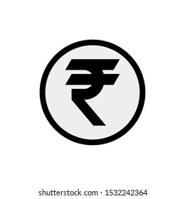 Indian Rupee Symbol Flat Design Stock Vector (Royalty Free) 338537609