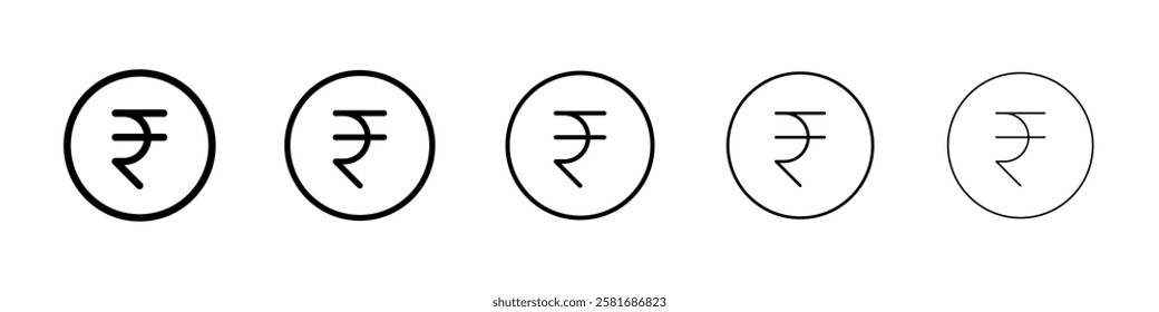 Rupee icon Vector logo sign