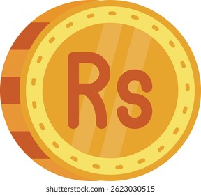 Diseño de icono de Vector de línea de rupia