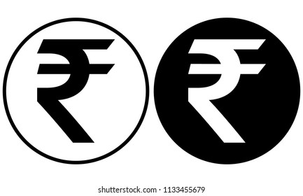 Rupee money icon. Vector illustration