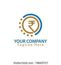 Rupee Sign In Circle, Finance Logo Vector, 