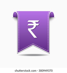Rupee Sign Violet Vector Icon Design
