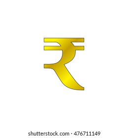 Rupee symbol. vector sign, solid logo illustration, colorful pictogram isolated on white