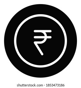 rupee vector glyph icon. Hindu festival, Hindu celebration icon,