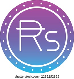 Rupee vector icon. Can be used for printing, mobile and web applications.